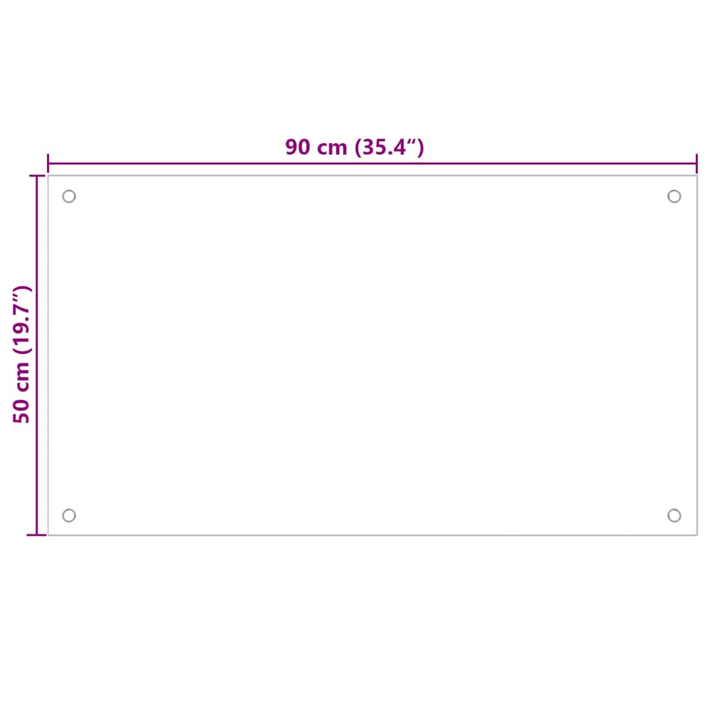 Kuchyňský Obklad 2 Ks Transparentní 90 X 50 Cm Tvrzené Sklo
