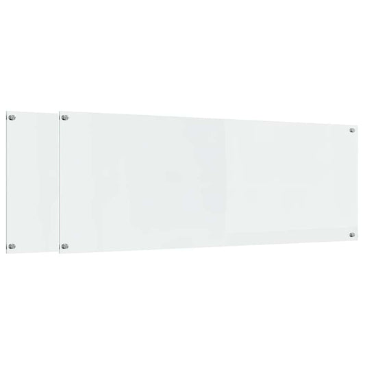 Kuchyňský Obklad 2 Ks Transparentní 110 X 40 Cm Tvrzené Sklo