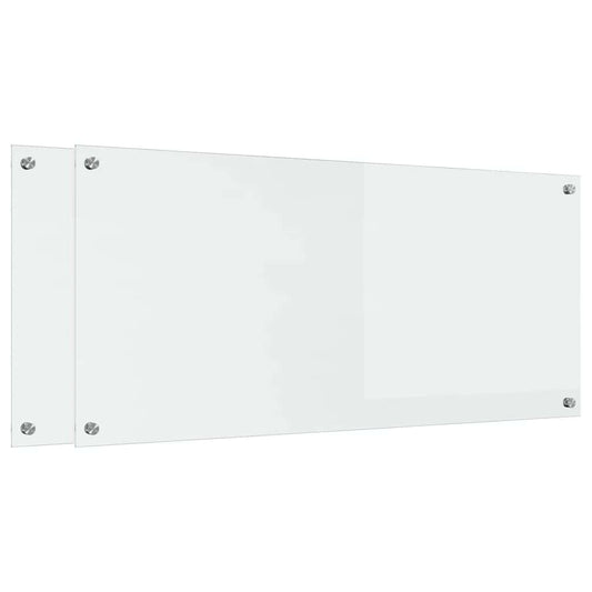 Kuchyňský Obklad 2 Ks Transparentní 110 X 50 Cm Tvrzené Sklo