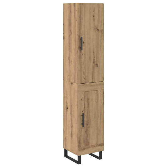 Vysoký Bufet Artisanový Dub 34,5 X 34 X 180 Cm Kompozitní Dřevo