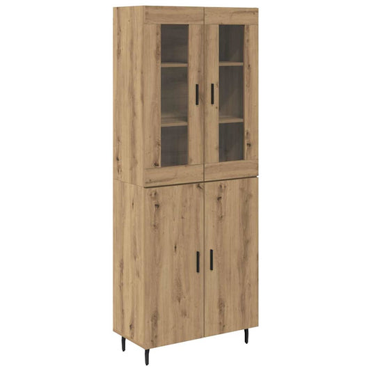 Vysoký Bufet 2 Ks Artisanový Dub 69,5 X 34 X 180 Cm