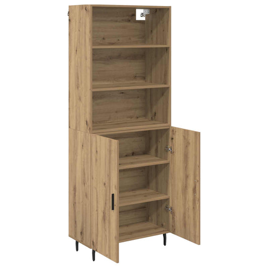 Vysoký Bufet 2 Ks Artisanový Dub 69,5 X 32,5 X 180 Cm