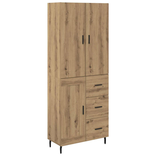 Vysoký Bufet 2 Ks Artisanový Dub 69,5 X 34 X 180 Cm