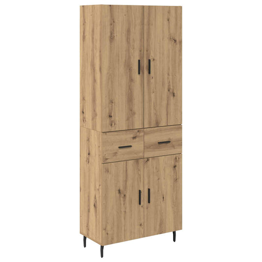 Vysoký Bufet 2 Ks Artisanový Dub 69,5 X 34 X 180 Cm