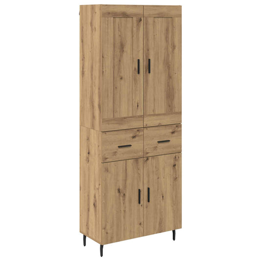 Vysoký Bufet 2 Ks Artisanový Dub 69,5 X 34 X 180 Cm