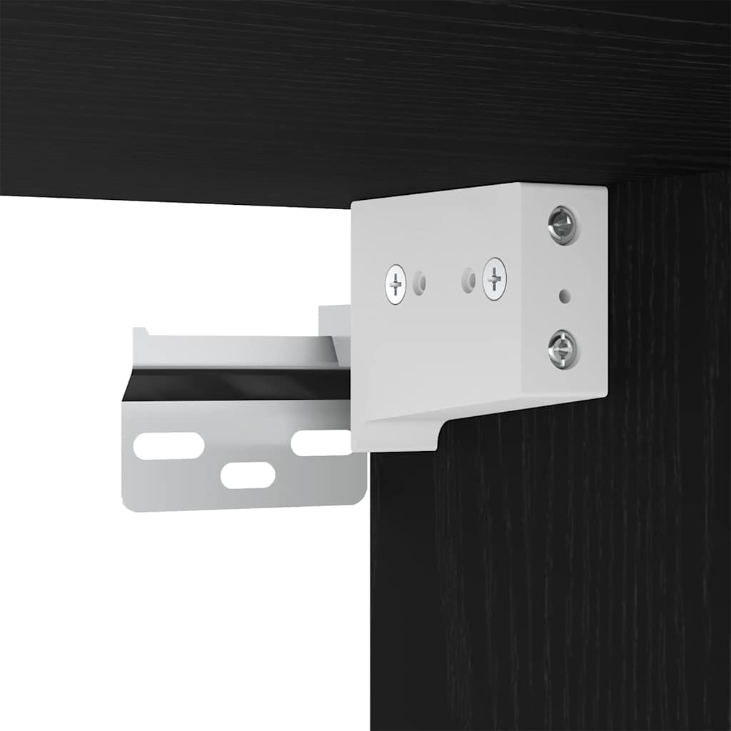 Vysoký Bufet 2 Ks Černý Dub 69,5 X 34 X 180 Cm Kompozitní Dřevo