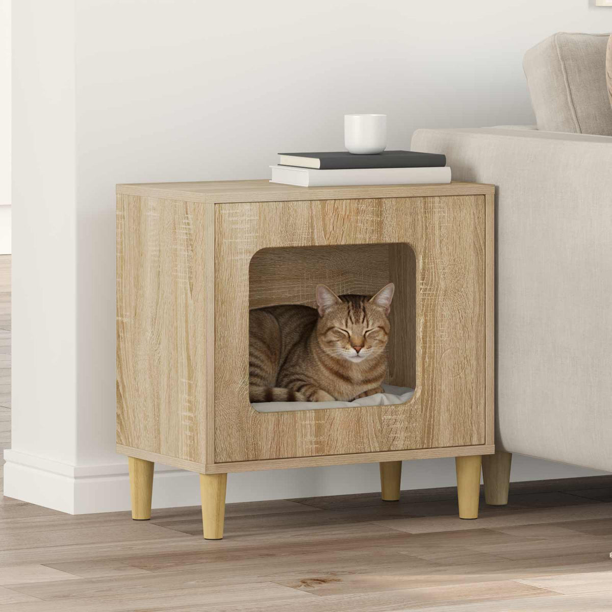 Kočičí Dům 51 X 30 X 52 Cm Kompozitní Dřevo