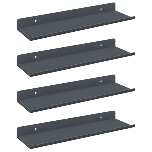 Plovoucí Police Nástěnný 4 Pcs Antracit 30 X 9 X 2,5 Cm Ocel