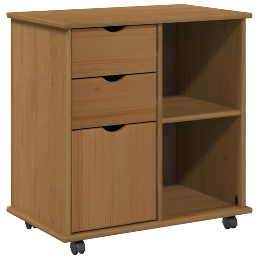 Kolejová Skříň 63,5 X 39 X 65,5 Cm Masivní Borovicové Dřevo