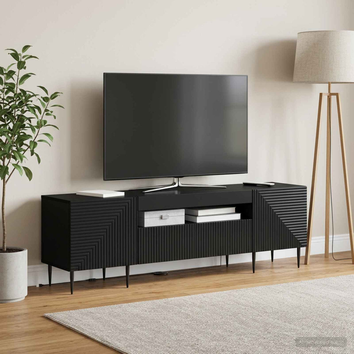 Led Tv Skříň Haarlem 153 X 35 X 43 Cm Kompozitní Dřevo