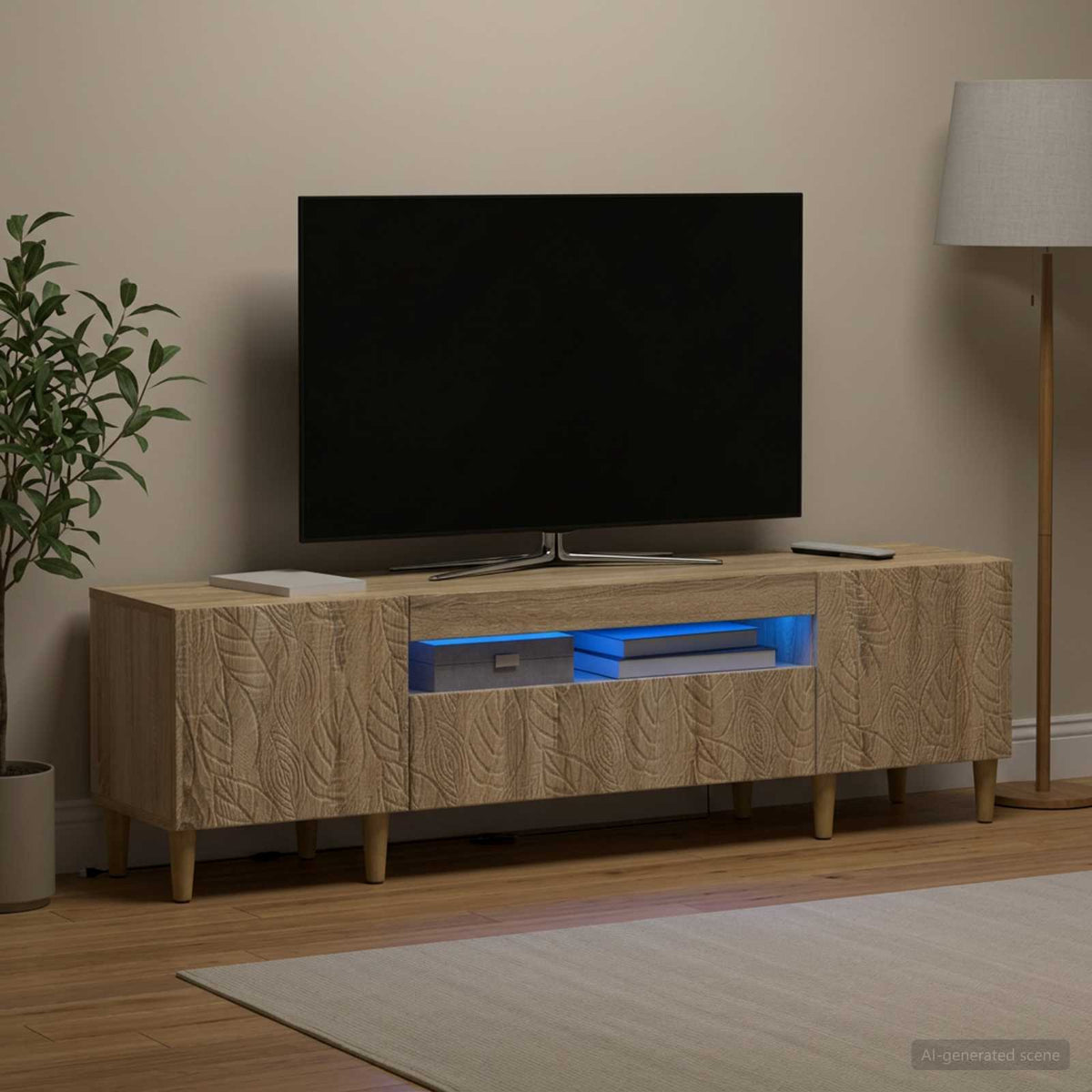 Led Tv Skříň Delft 153 X 35 X 43 Cm Kompozitní Dřevo
