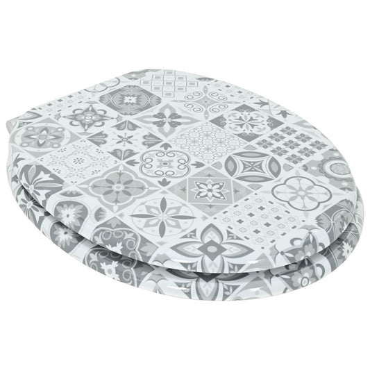 Toaletní Sedátko S Tlumeným Zavíráním 2 Ks Modro-Bílá Porcelán