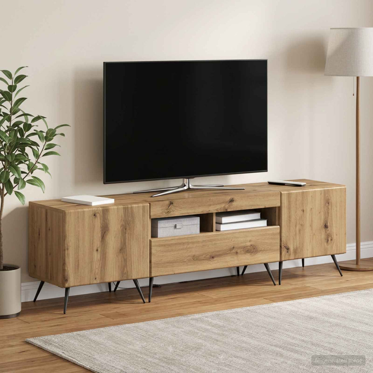 Led Tv Skříň Breda 3 Ks Kompozitní Dřevo