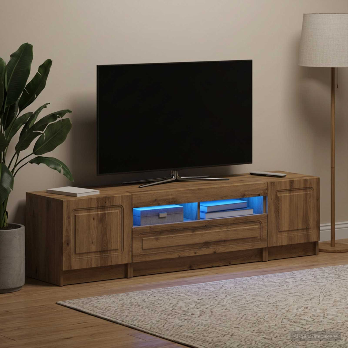 Led Tv Skříň Utrecht 3 Ks Kompozitní Dřevo