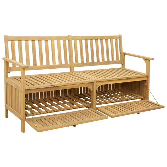 Úložná Lavice 2 -Seater 148 X 63 X 84 Cm Masivní Akácie