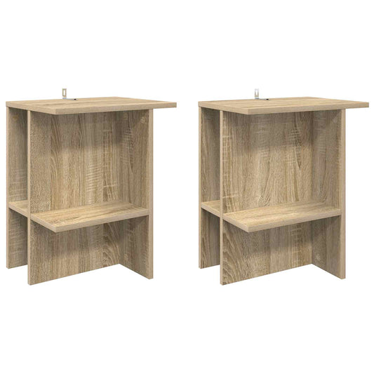 Konferenční Stolek 2 Pcs Dub Sonoma 40 X 30 X 49 Cm