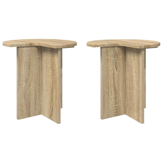 Boční Stůl 2 Pcs Dub Sonoma Ø 39 X 38 Cm Kompozitní Dřevo