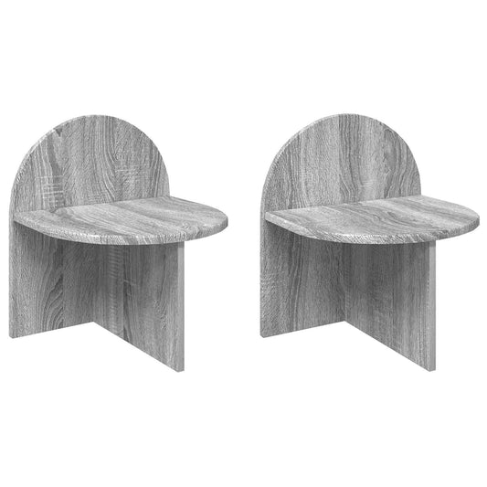 Noční Stolek 2 Pcs Šedá Sonoma 40 X 35,5 X 45,5 Cm