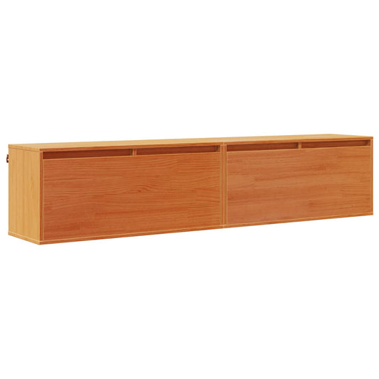 Nástěnná Skříňka S Policí 2 Pcs Voskově Hnědá 80 X 30 X 35 Cm