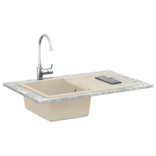 Dřez Béžová 780 X 500 Mm 80% Křemenné A 20% Pryskyřice