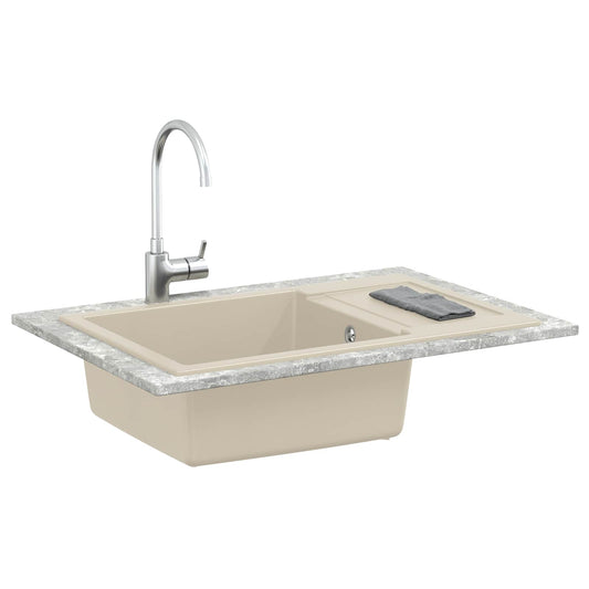 Dřez Béžová 780 X 500 Mm 80% Křemenné A 20% Pryskyřice