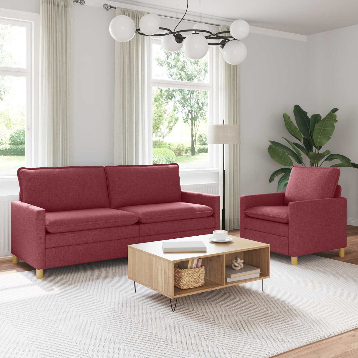 Set Pohovek 2 Ks Textil