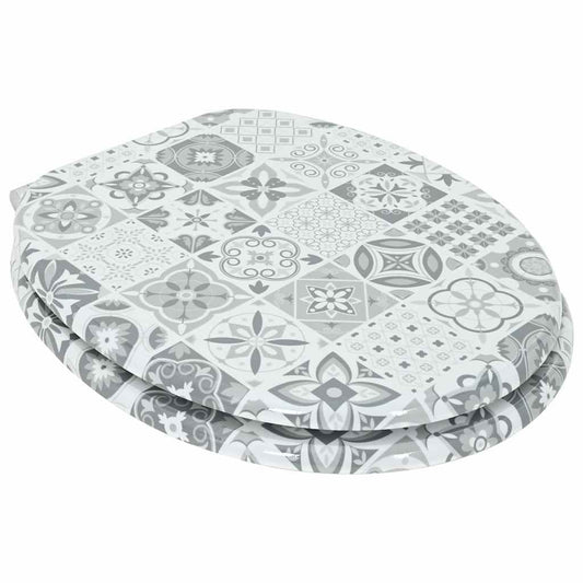 Toaletní Sedátko S Tlumeným Zavíráním Modro-Bílá Porcelán