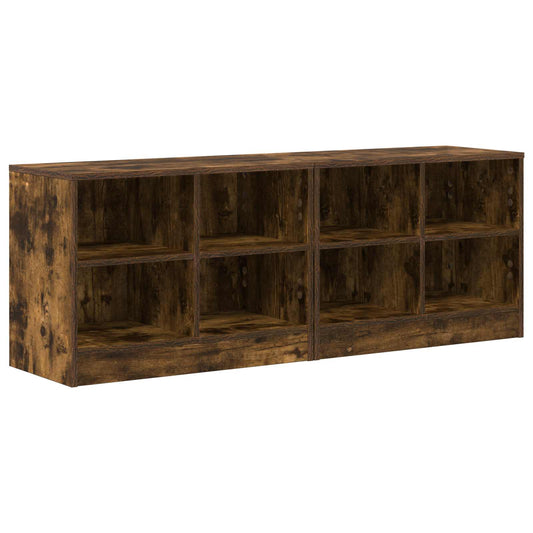 Zásuvka Pod Postel S Policí 2 Pcs Kouřový Dub 66 X 33 X 48 Cm