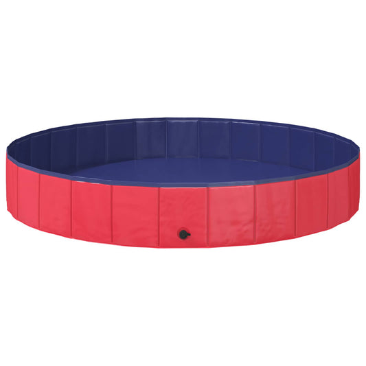 Bazén Pro Psy Červená Ø200 X 30 Cm Silný Pvc