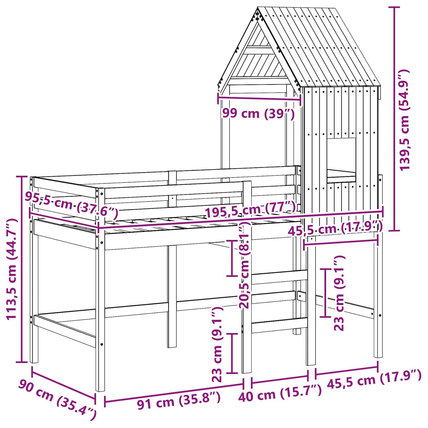 Rám Postele Loft Voskově Hnědá 90 X 190 Cm Masivní Borovice
