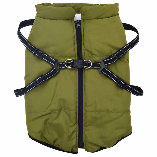 Psí Kabát Armádně Zelená L44 Fleece A Polyester