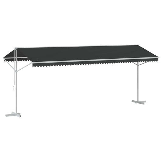 Volně Stojící Markýza Antracitová 6 X 3 M Polyester
