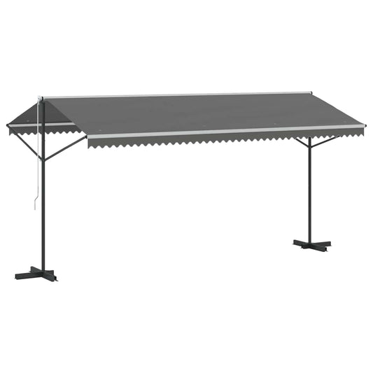 Volně Stojící Markýza Šedá 5 X 3 M Polyester