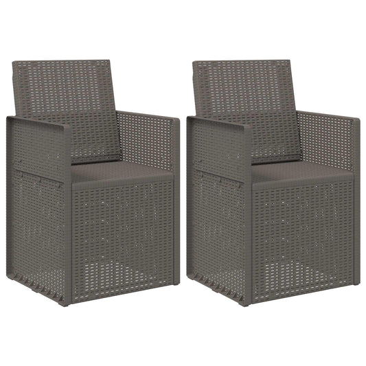 Zahradní Jídelní Židle 2 Pcs Světle Šedá Pp