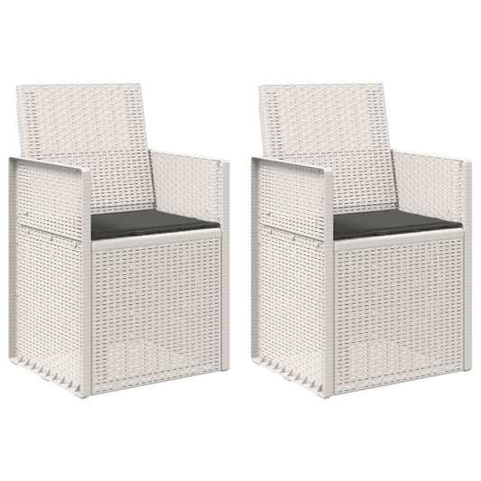 Zahradní Jídelní Židle 2 Pcs Bílá A Antracitová Pp