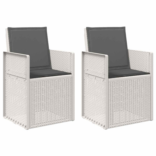 Zahradní Jídelní Židle 2 Pcs Bílá A Antracitová Pp