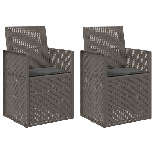 Zahradní Jídelní Židle 2 Pcs Světle Šedá A Antracitová Pp