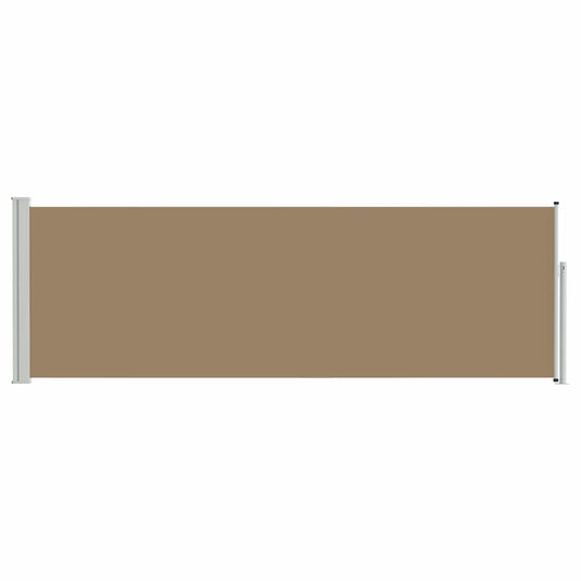 Výsuvná Boční Markýza 500 X 100 Cm Polyester Obdélníkový Taupe