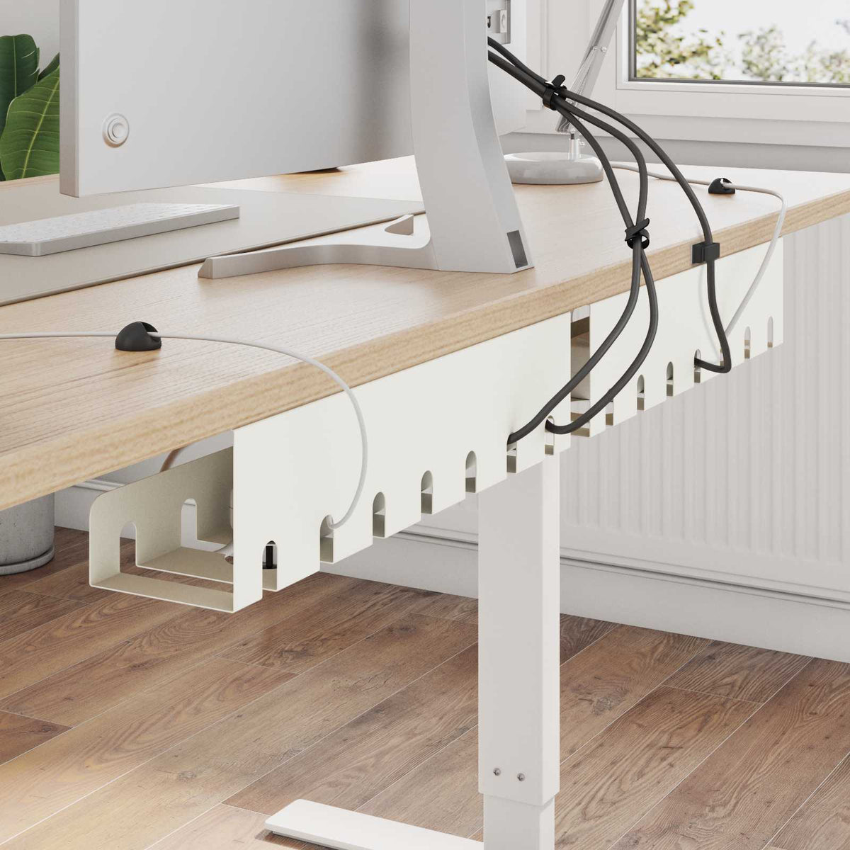 Tray Na Kabely Pod Stolem 2 Ks 43 X 10 X 10 Cm Ocel