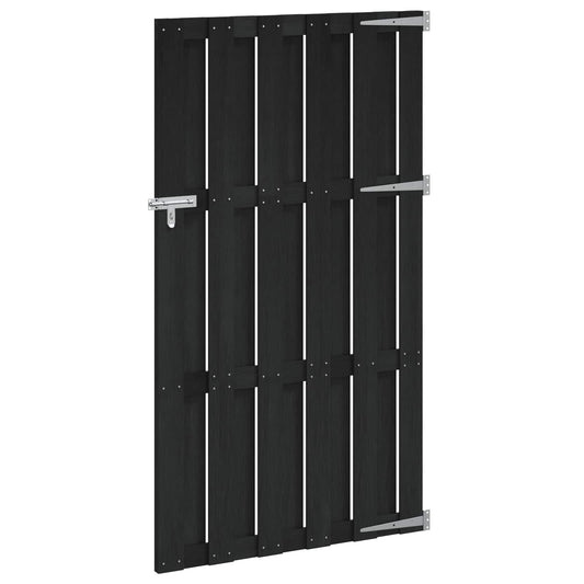 Zahradní Brána 100 X 180 Cm Wpc A Hliník Černá