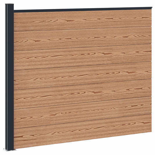 Plotový Panel Wpc A Hliník Hnědá