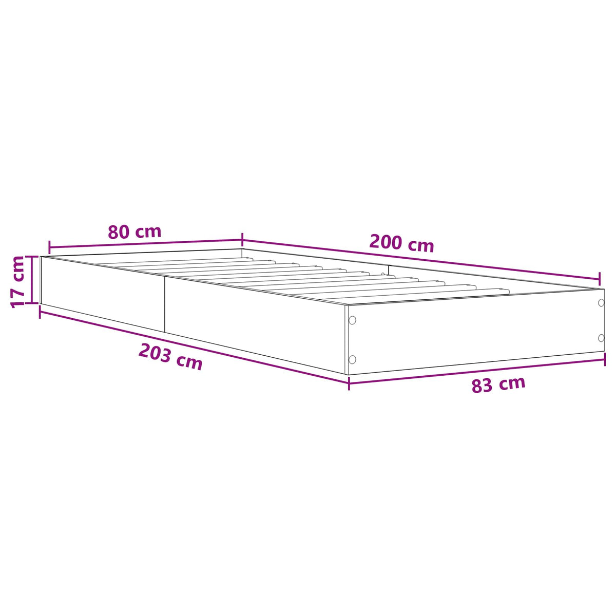 Rám Postele S Úložným Prostorem S Policí Bílá 80 X 200 Cm