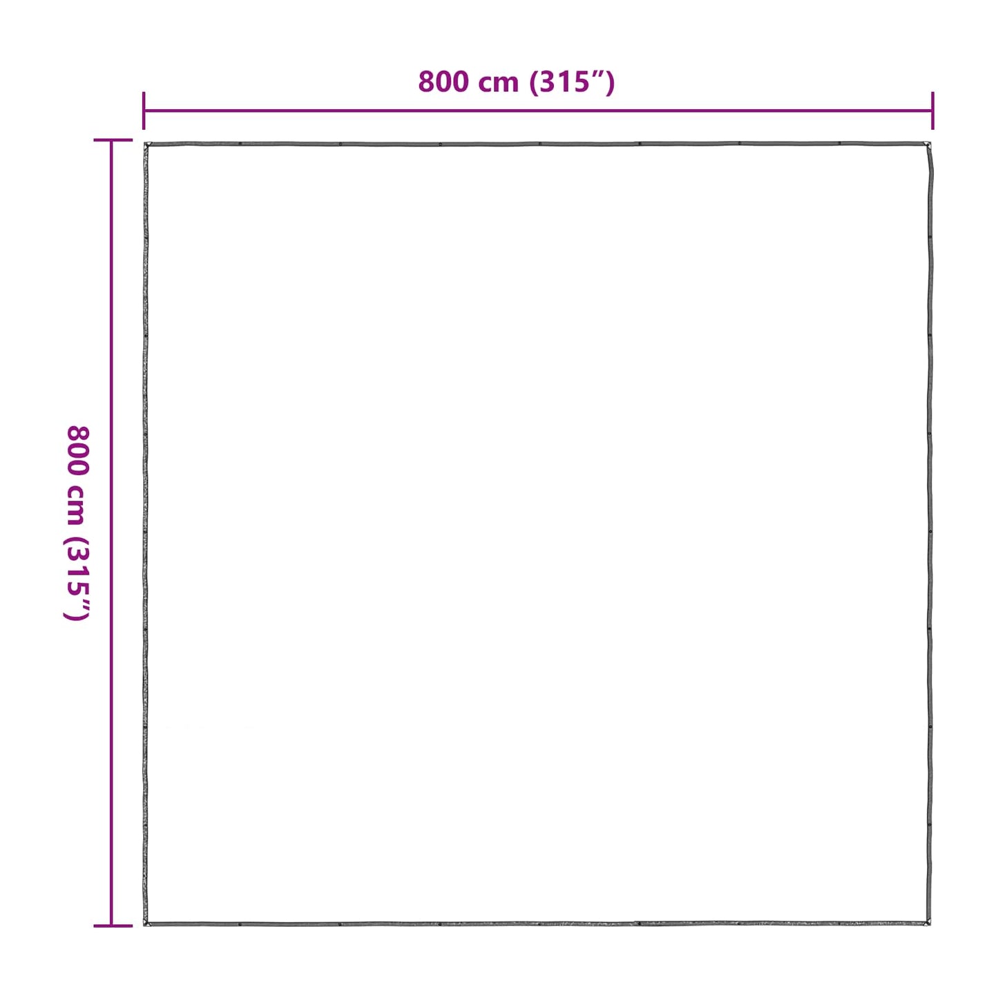 Pokrytí Rostlin Transparentní 8 X 8 M Pe