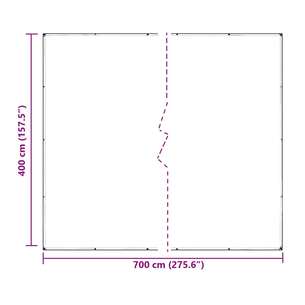 Plachta 350 Gsm Transparentní 7 X 4 M Pvc