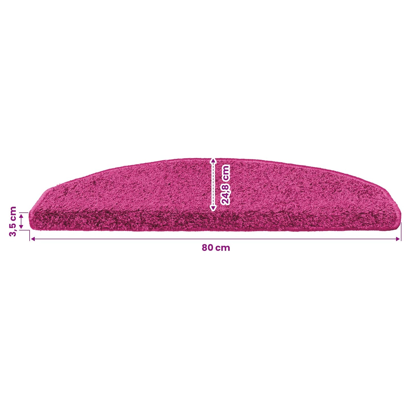 Samolepicí Schodové Rohože 15 Ks 80 X 24,5 X 3,5 Cm Růžová