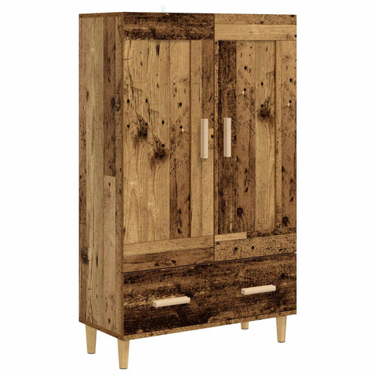 Vysoký Bufet Staré Dřevo 70 X 31 X 115 Cm Kompozitní Dřevo