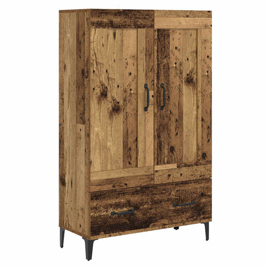 Vysoký Bufet Staré Dřevo 70 X 31 X 115 Cm Kompozitní Dřevo