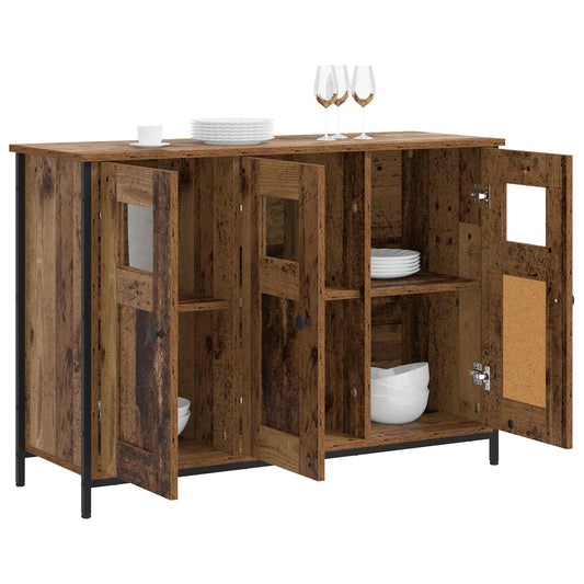 Servírovací Skříň Staré Dřevo 100 X 35 X 70 Cm Kompozitní Dřevo