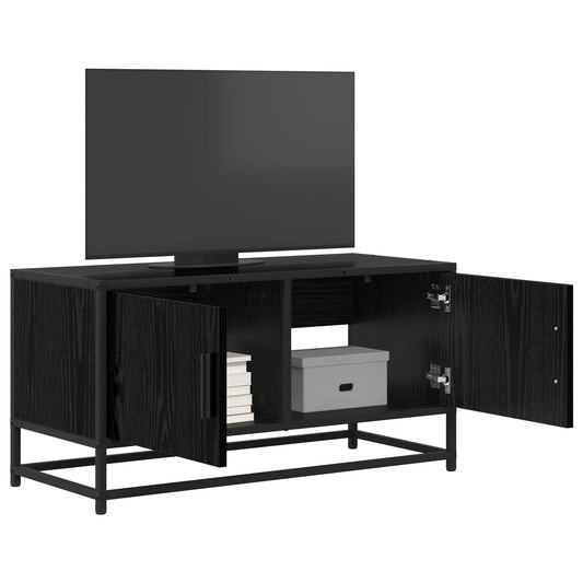Televizní Skříň 80 X 34,5 X 40 Cm Černý Dub Kompozitní Dřevo