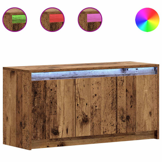 Televizní Skříň 100 X 34 X 50 Cm Staré Dřevo Kompozitní Dřevo